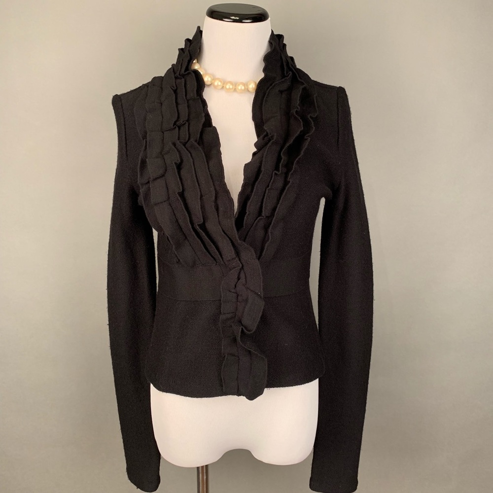 BCBG maxazria black sweater jacket xs